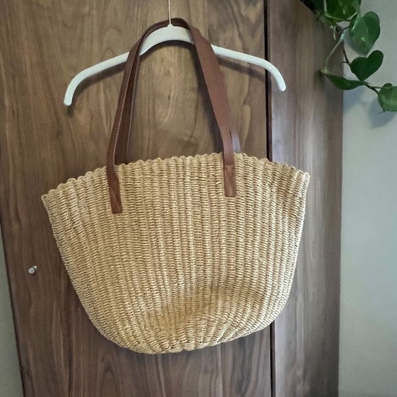 J. Crew Bags Jcrew Woven Straw Market Tote Poshmark